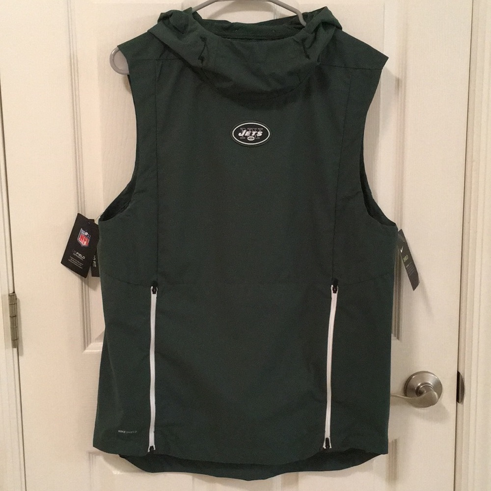 Nike New York Jets Sideline Fly Rush Vest Hoodie